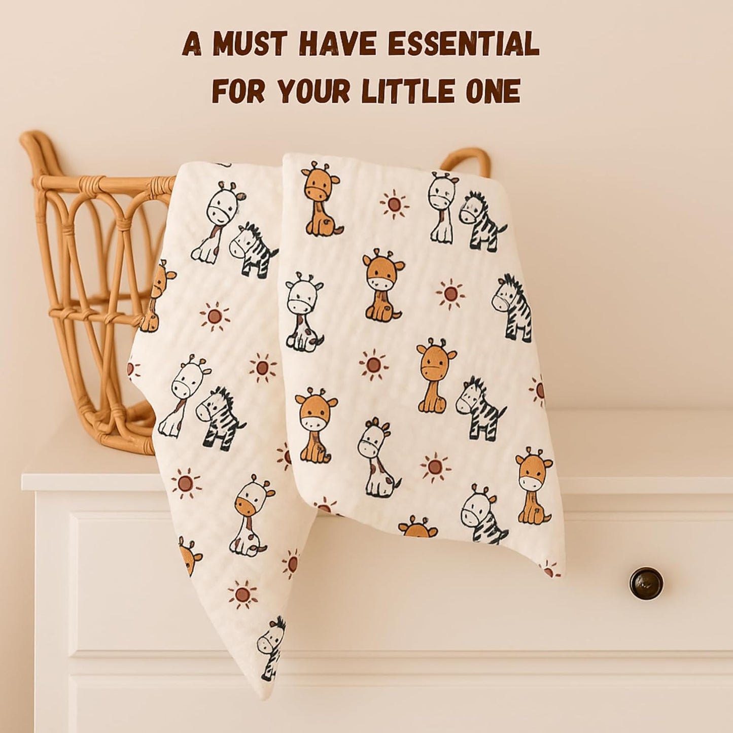 Baby Muslin Swaddle - Jungle Buddies