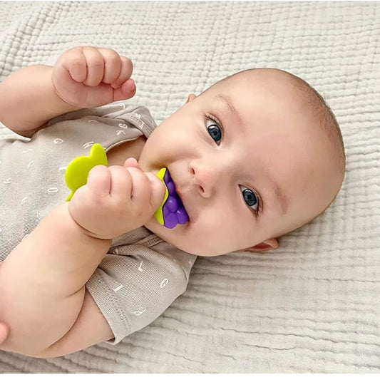 Silicone Fruit Shape Teether - Combo Of 3