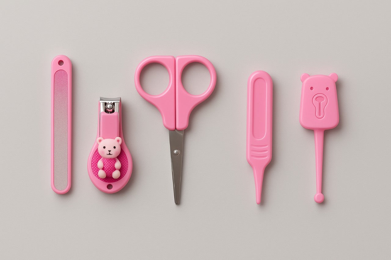 Baby Grooming Kit With Scissors- pink