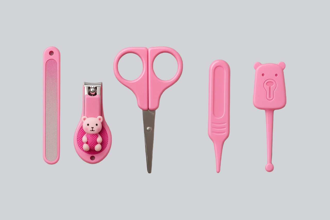 Baby Grooming Kit With Scissors- pink
