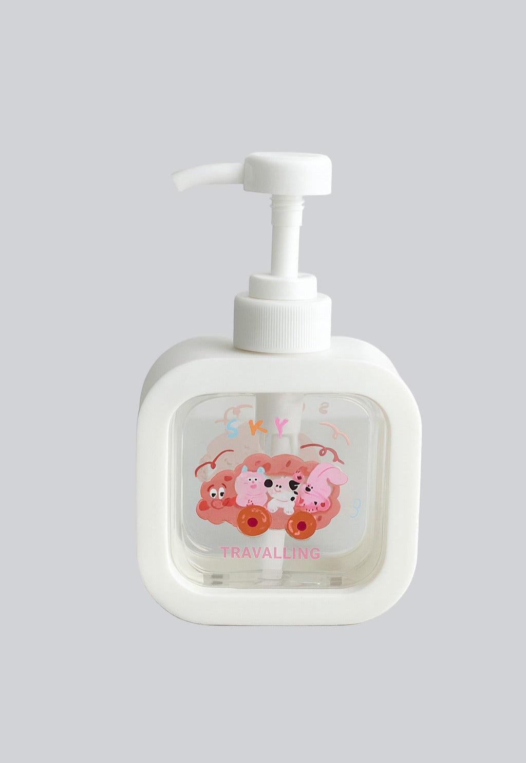 Soap Dispenser - Cartoon Design - White