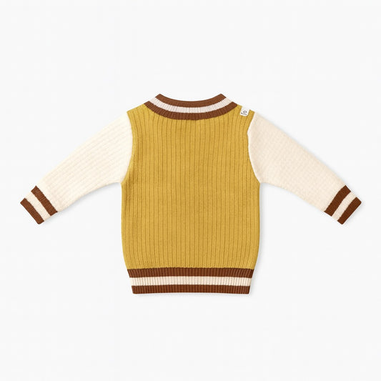 Knitted Sweater with Button - Maple Munchkin