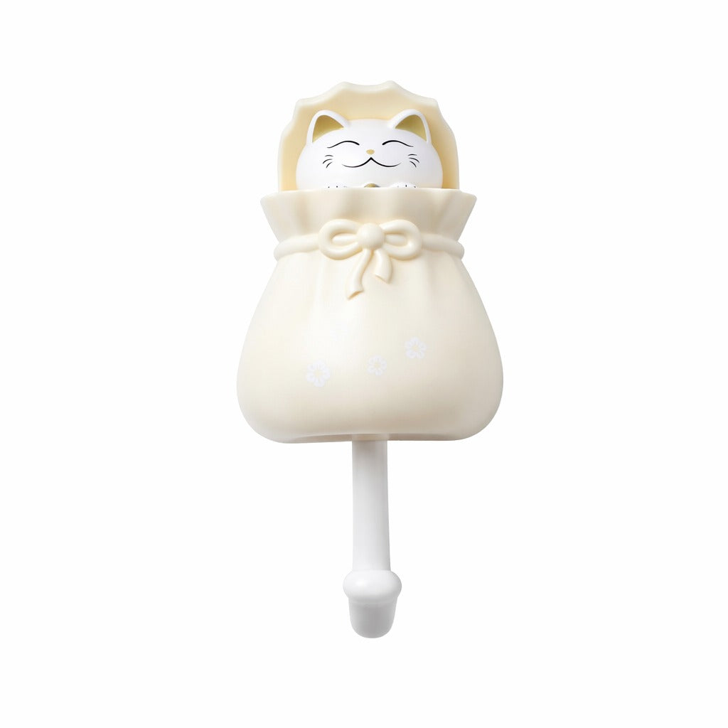 Adhesive Multipurpose Wall Hook for Towels, Bags & Clothes - Cream Kitty