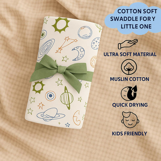 Baby Muslin Swaddle - Galaxy Dreams