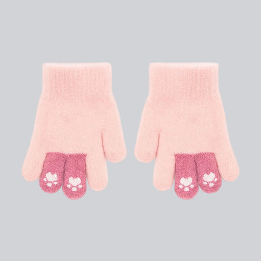 Baby Winter Finger Gloves - Blush Bunny