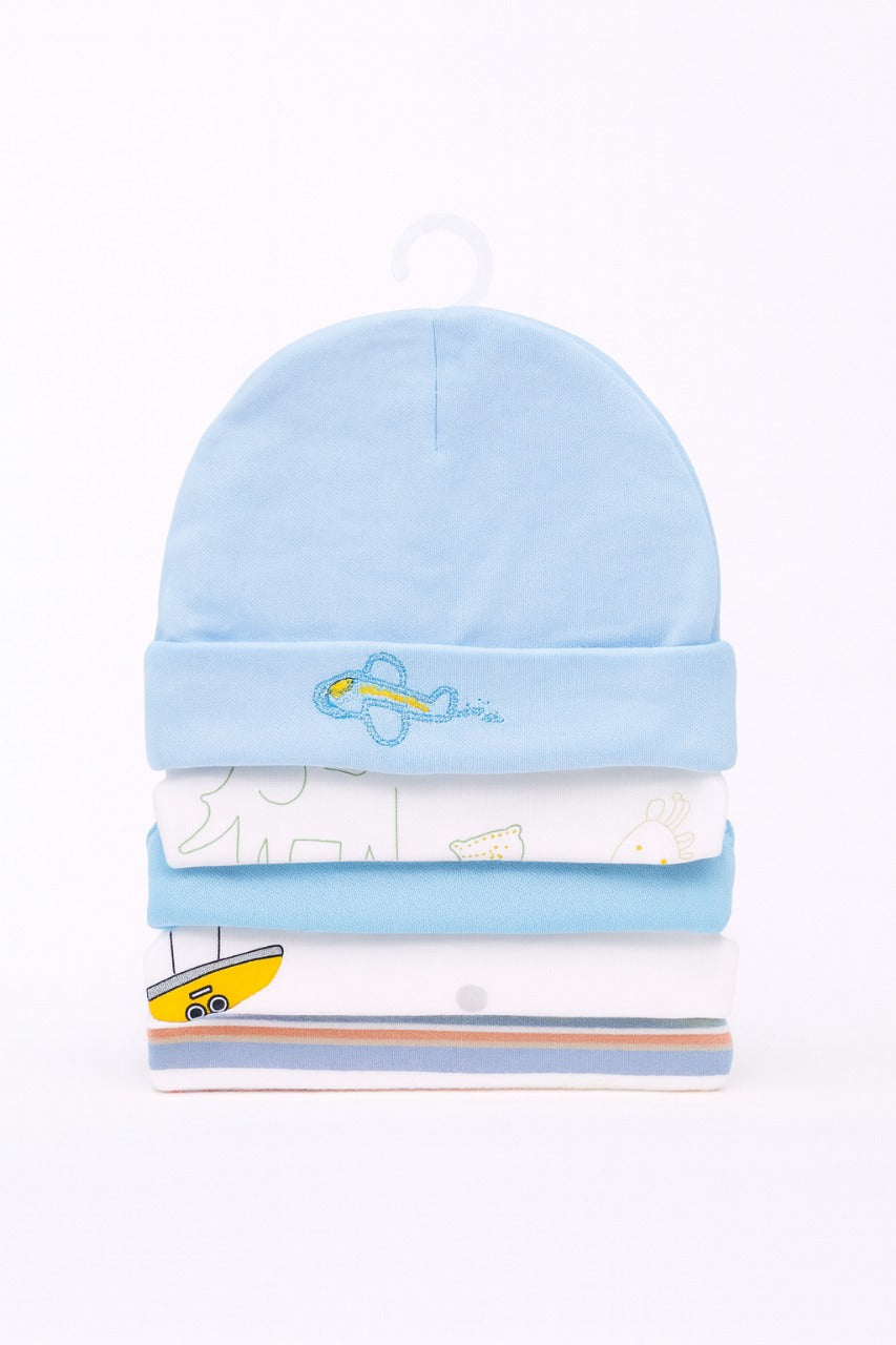 Unisex Baby Beanies Set of 5 - Sky Explorer