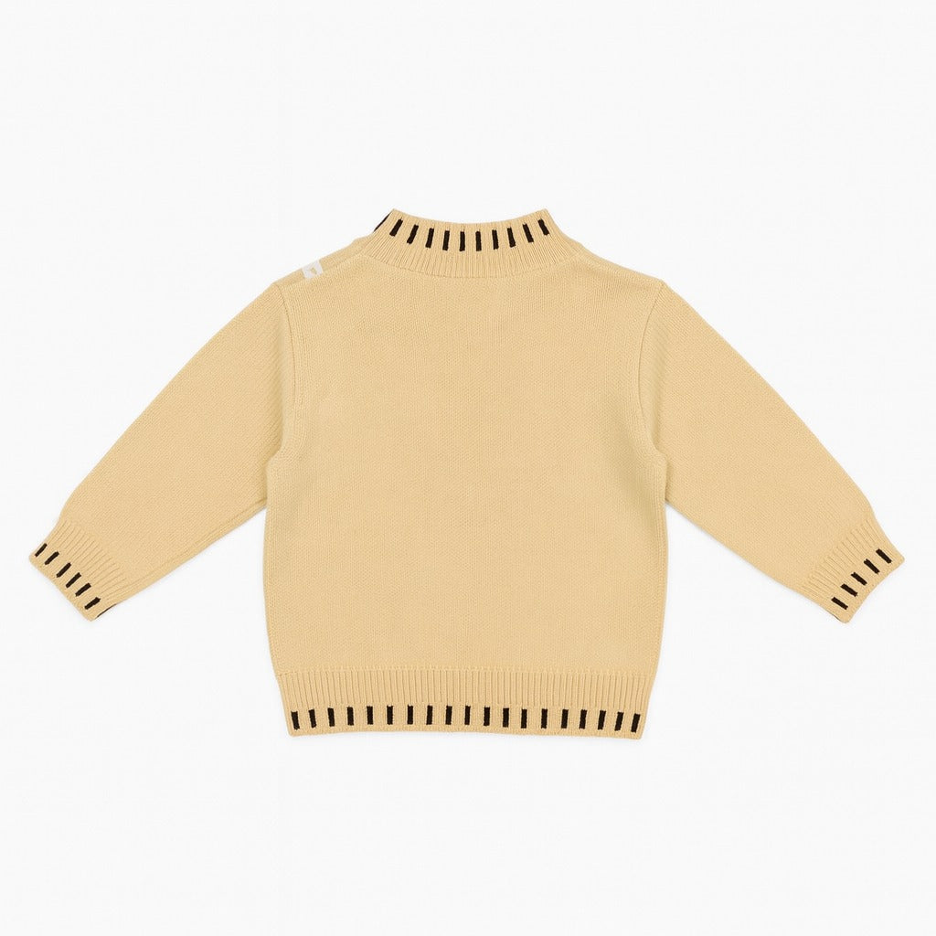 Knitted Baby Sweater - Brownie Biscuit