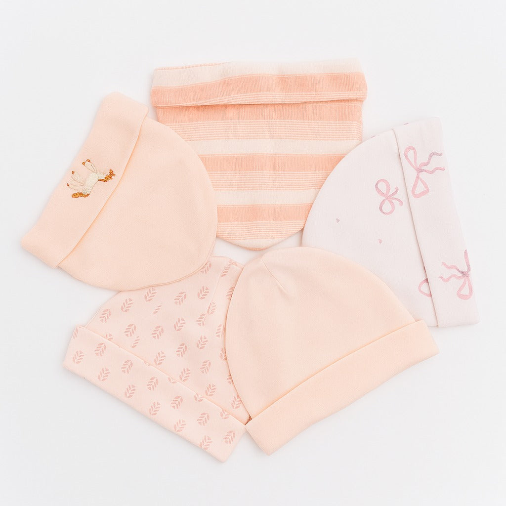 Unisex Baby Beanies Set of 5 - Peachy Horse