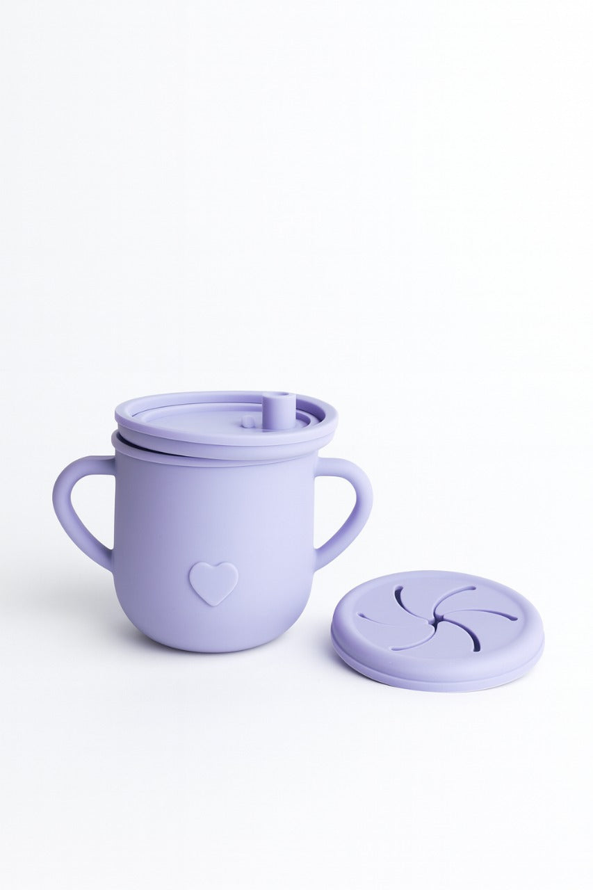 8 pcs Silicone Feeding Sets - Purple Elephant