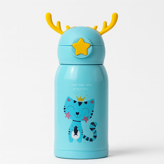 Stainless Steel Insulated Hot & Cold Sipper With Protective Cover 500ml - Meowgical King