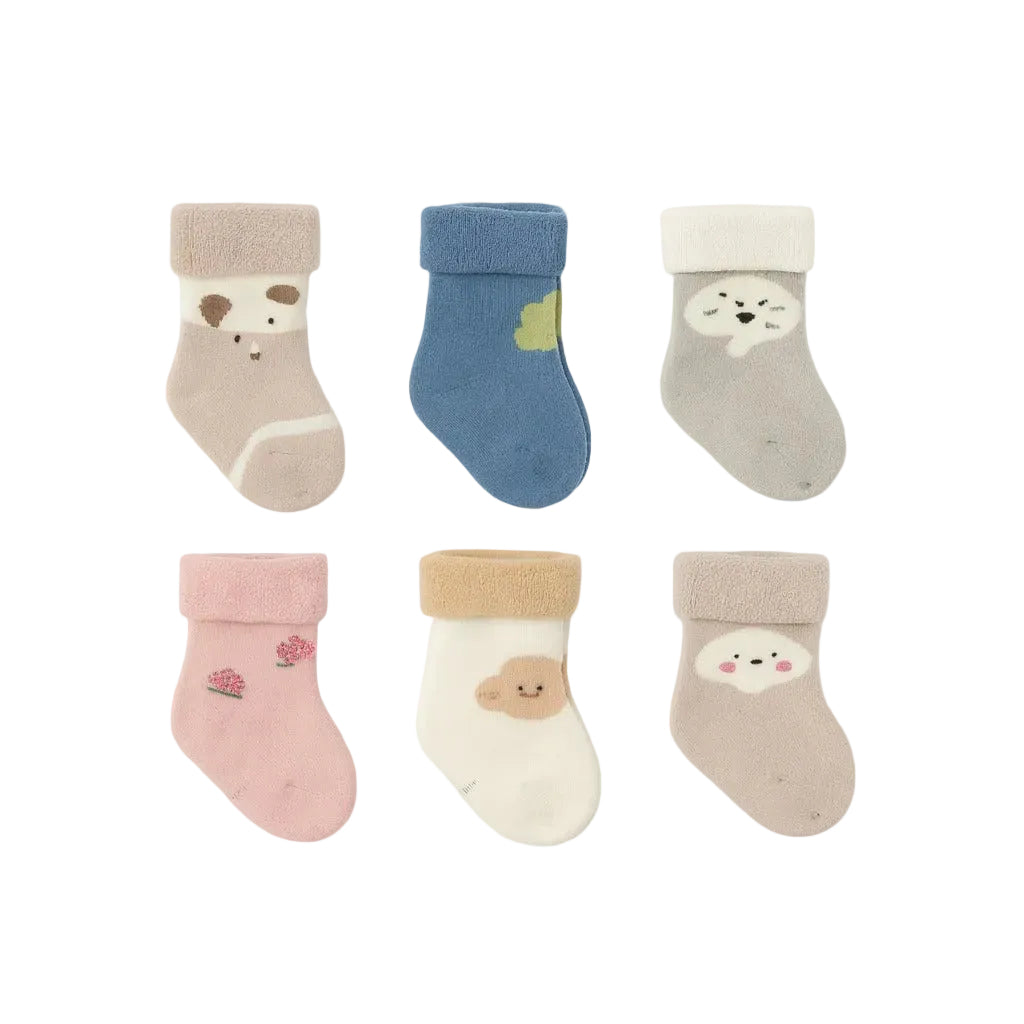 Solid Woolen Socks Set of 6 - Snuggle Squad