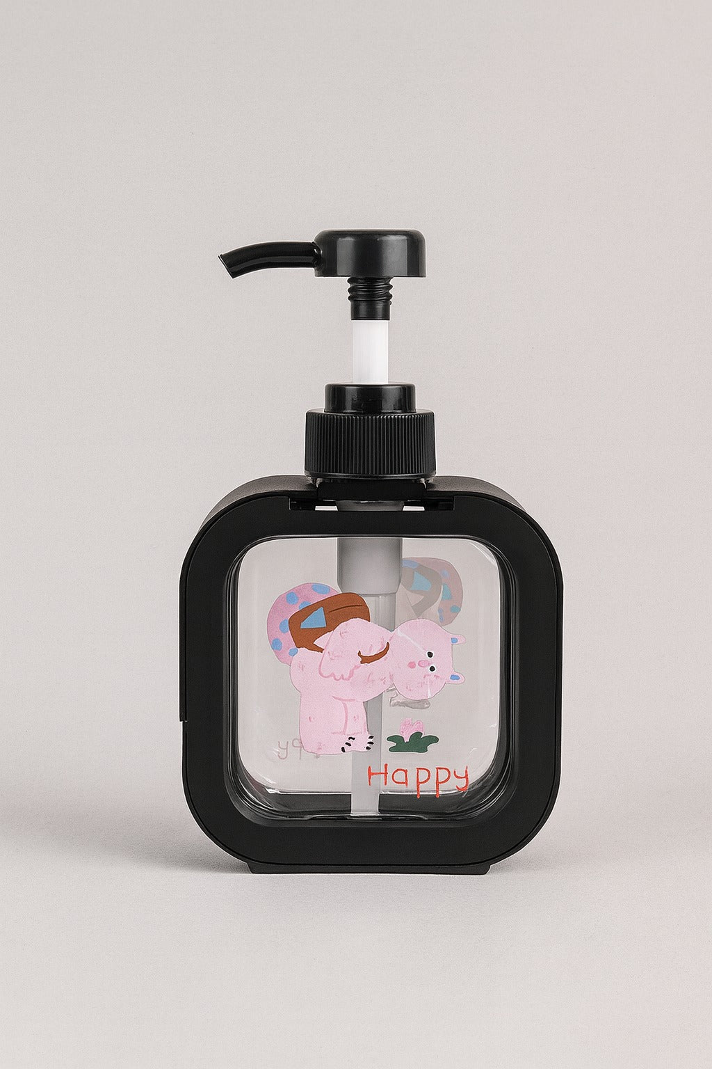 Soap Dispenser - Cartoon Design - Black