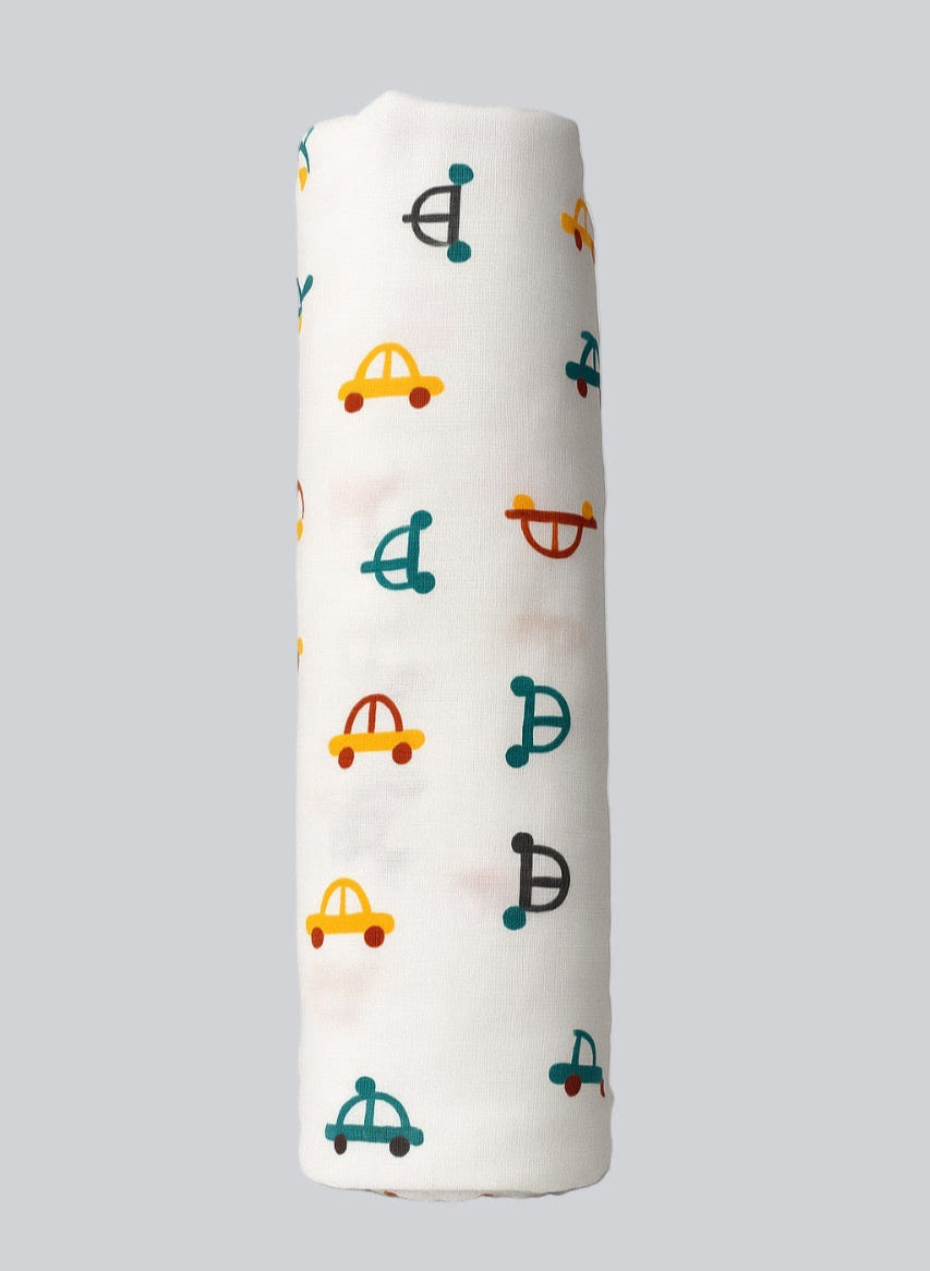 Baby Muslin Swaddle - Tiny Wheels
