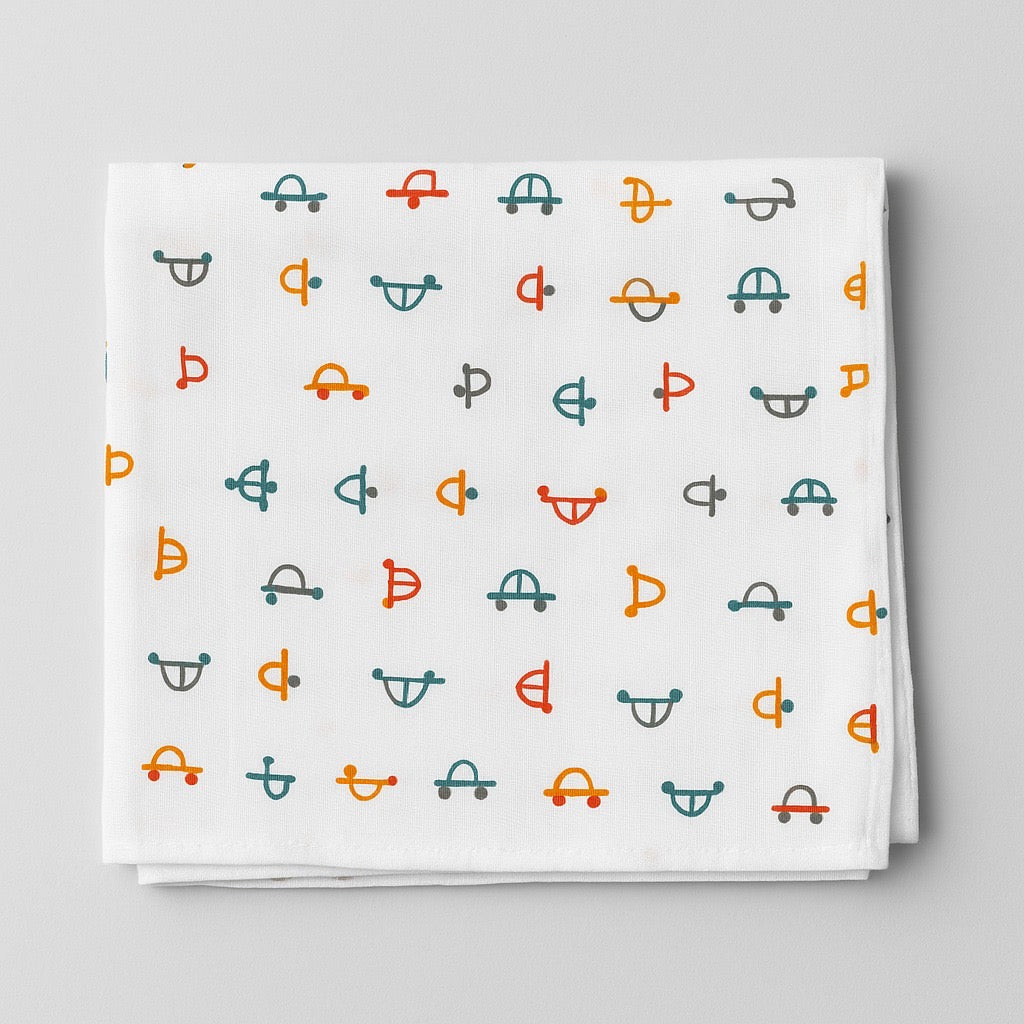 Baby Muslin Swaddle - Tiny Wheels