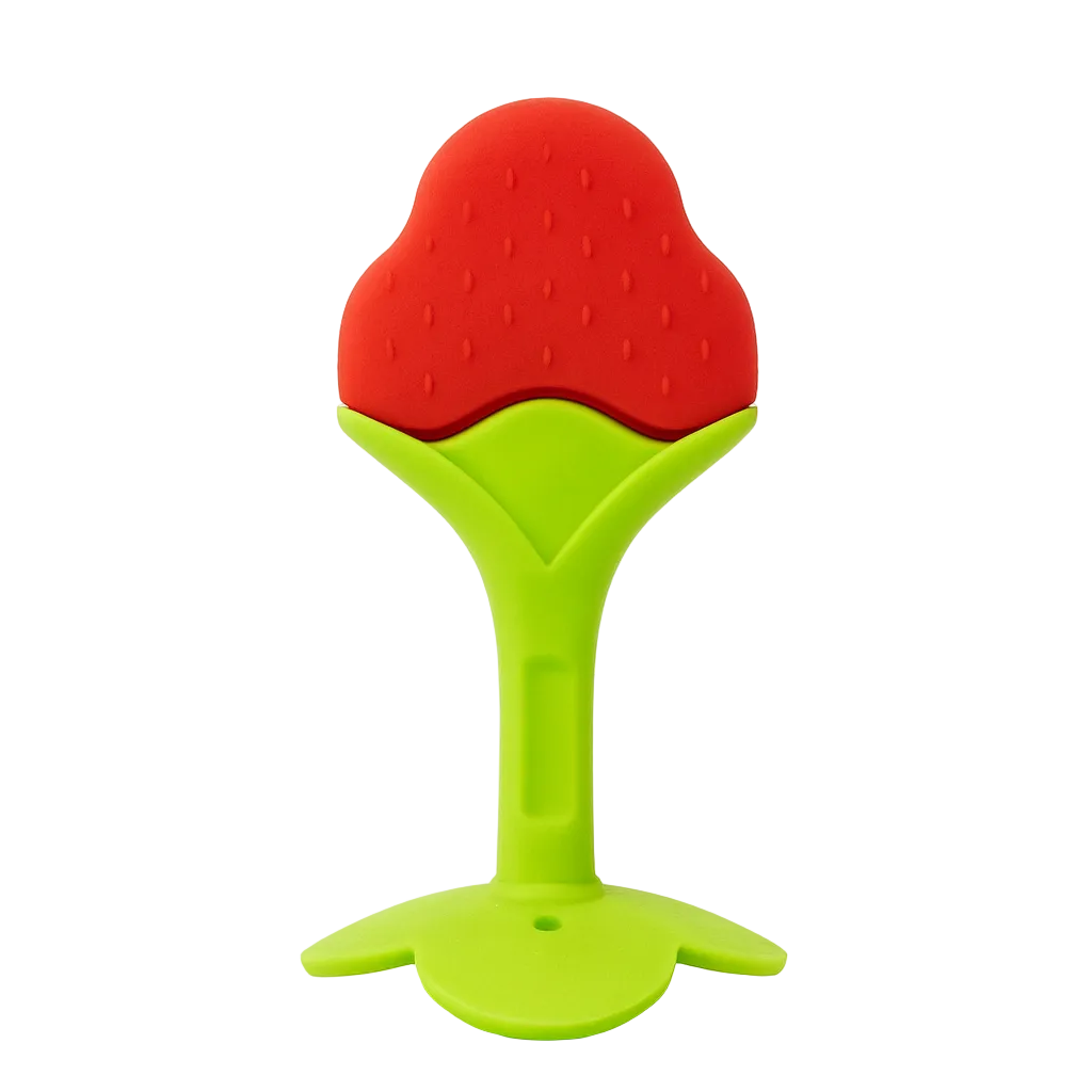 Silicone Fruit Shape Teether - (Strawberry)