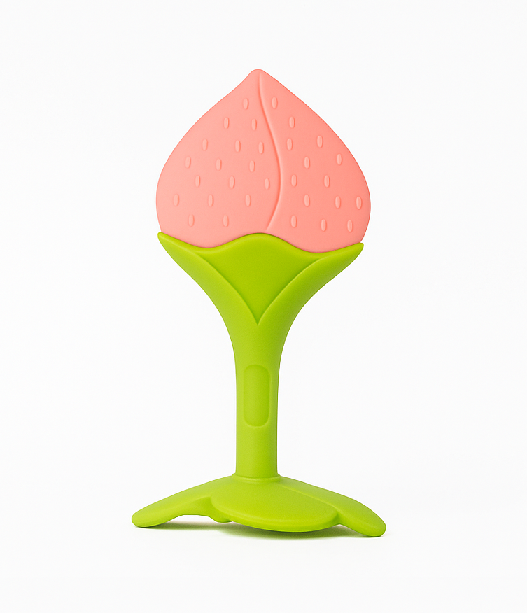 Silicone Fruit Shape Teether - Peach