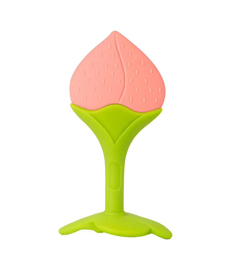Silicone Fruit Shape Teether - (Peach)