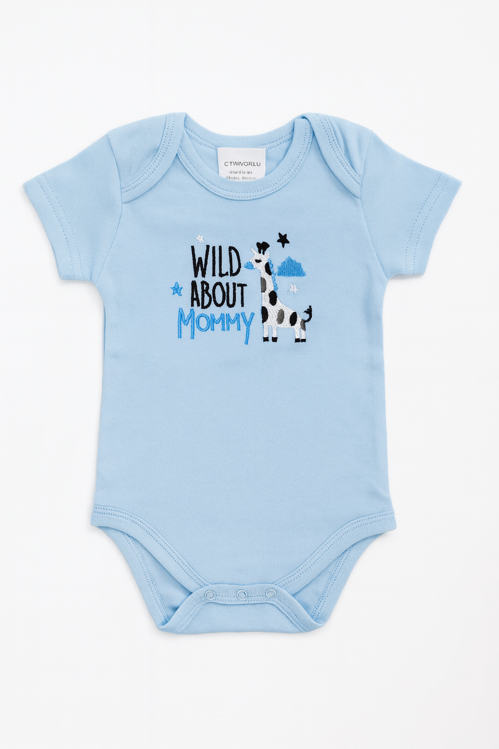 4 pcs Baby Clothing Gift Set - Blue Giraffe Love