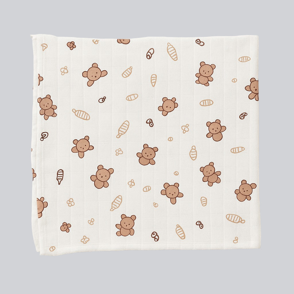 Baby Muslin Swaddle - Bear Snuggle