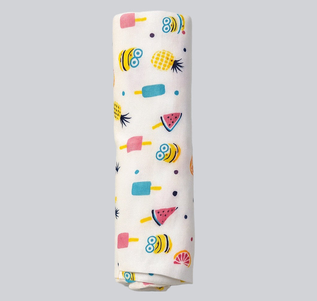 Baby Muslin Swaddle - Tropical Treats