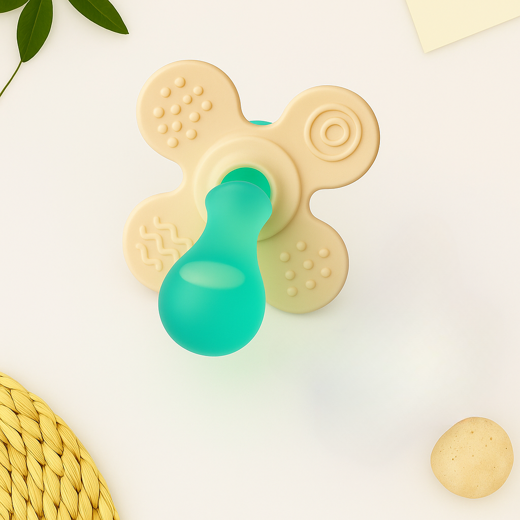 Premium Bunny Silicone Teether (Green)