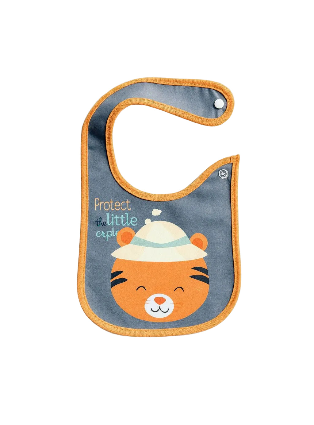 Waterproof Feeding Bibs with Snap Button Closure - Tiny Tiger