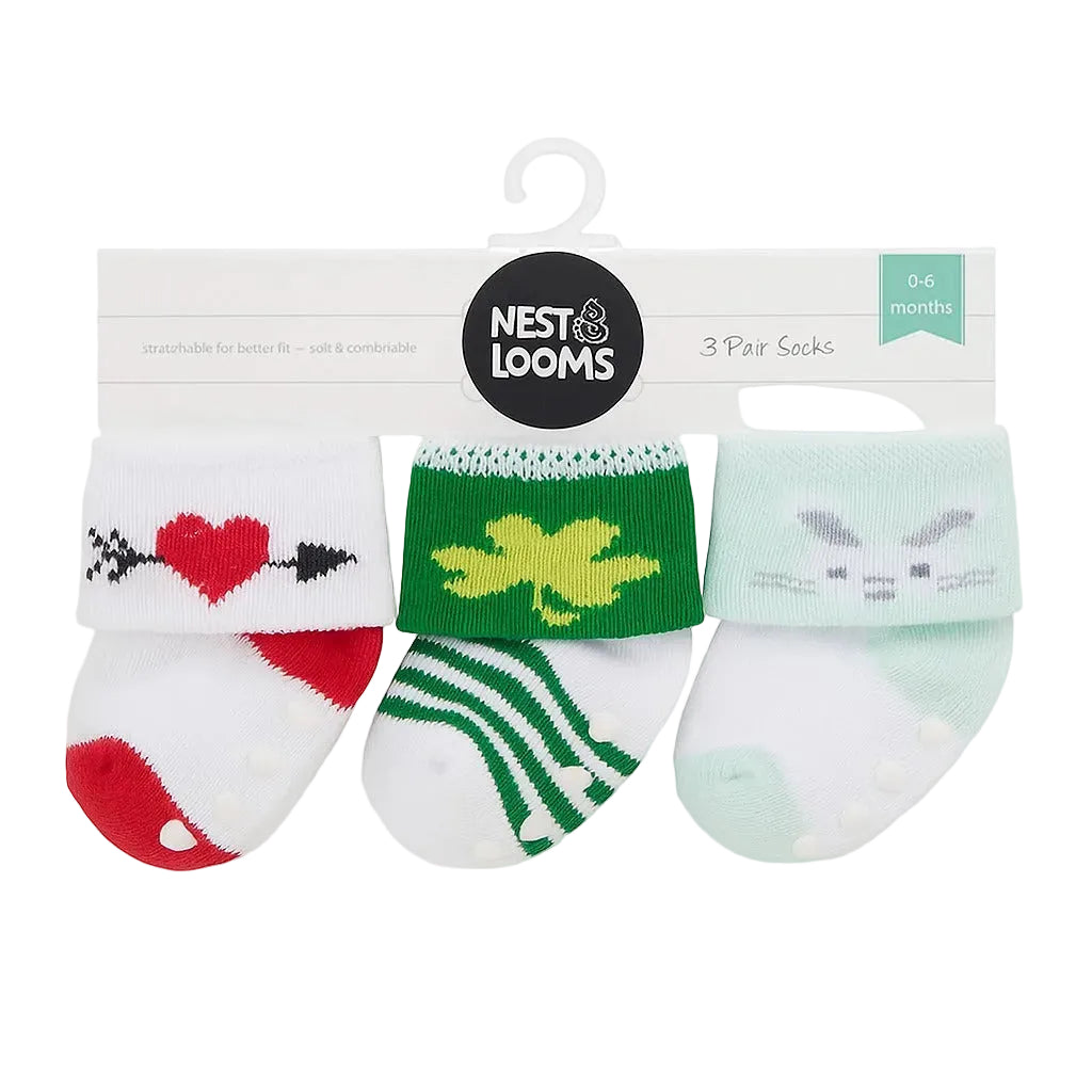 Knitted Antiskid Socks 3 pc set - Frosty Fun