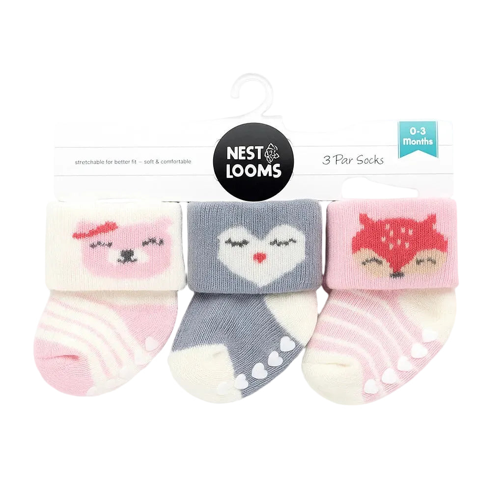 Knitted Antiskid Socks 3 pc set - Mini Munchkins