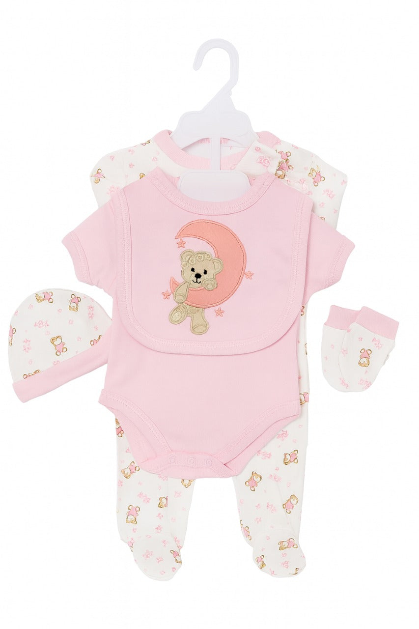 5 pcs Baby Clothing Set - Dreamy Moon Bear