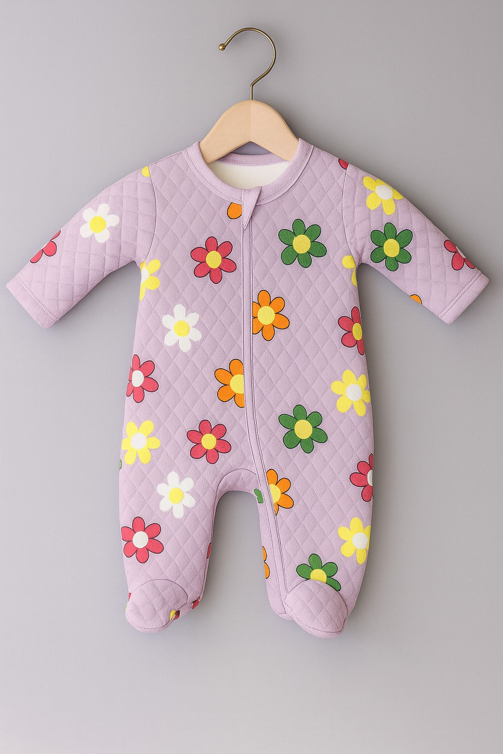 Quilted Sleepsuit - Bloomy Dreams