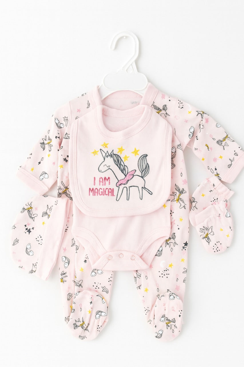 5 pcs Baby Clothing Set - Unicorn Whispers