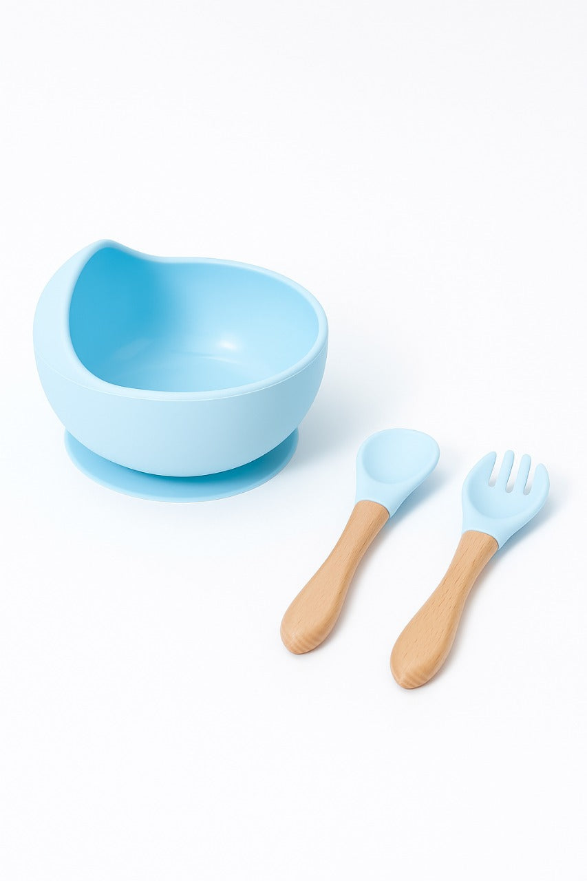 8 pcs Silicone Feeding Set - Blue Duck