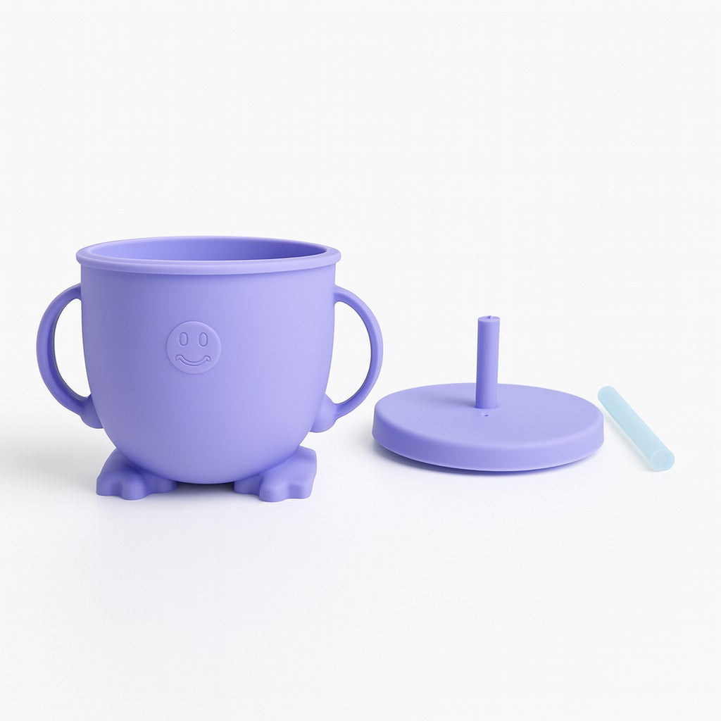 8 pcs Silicone Feeding Sets- Purple Round
