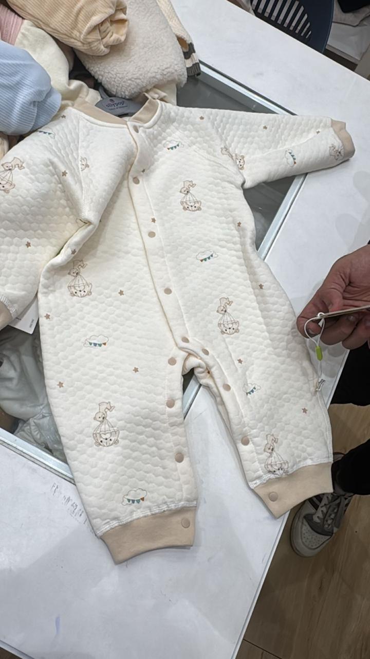 Quilted Romper With Snap Buttons - Little Dreamland