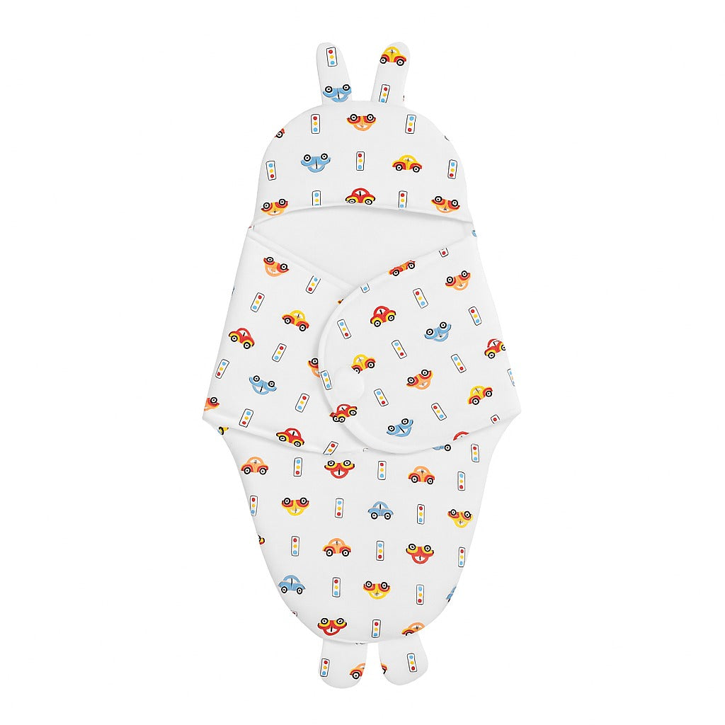 Baby Hooded Wrapper - Mini Motors