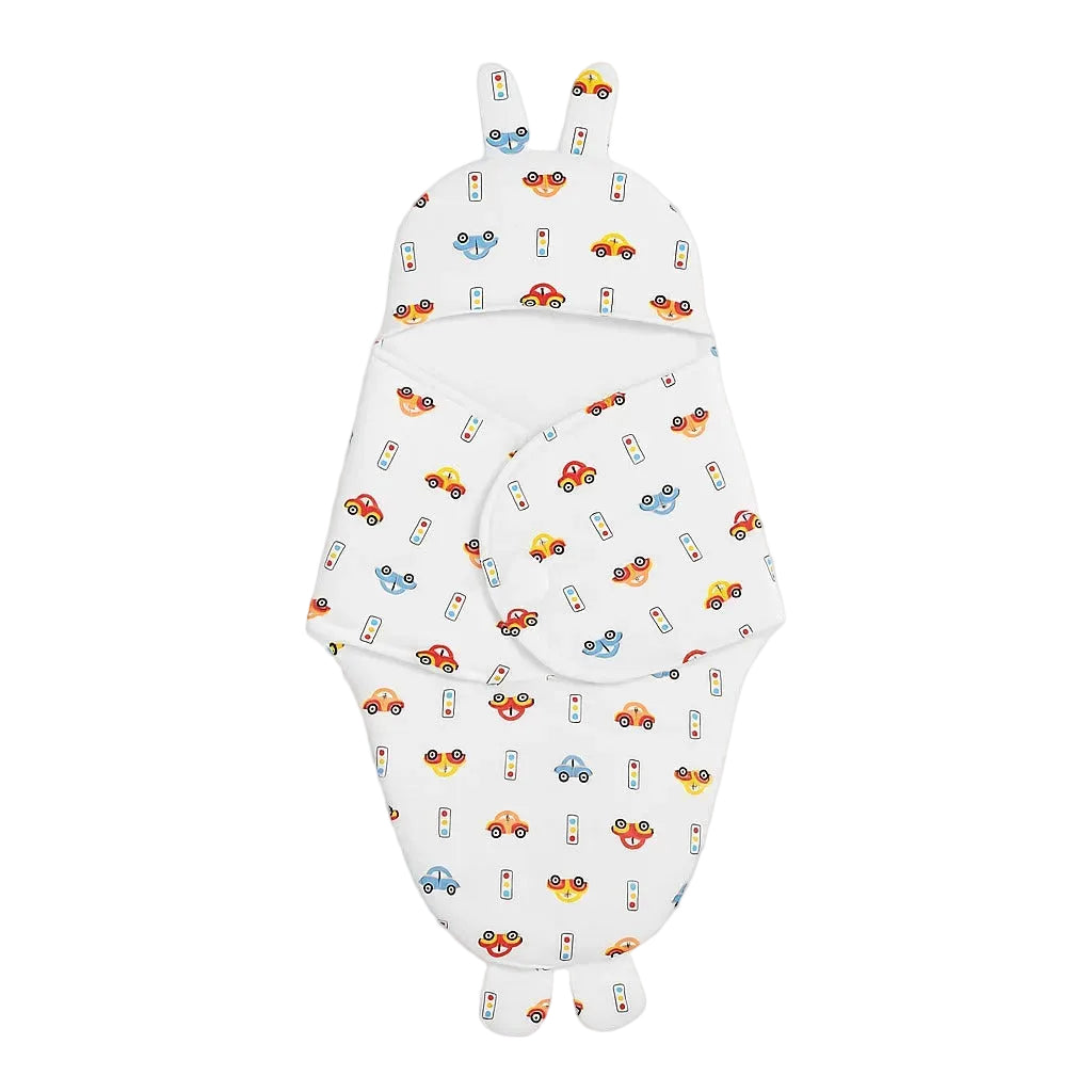 Baby Hooded Wrapper - Mini Motors