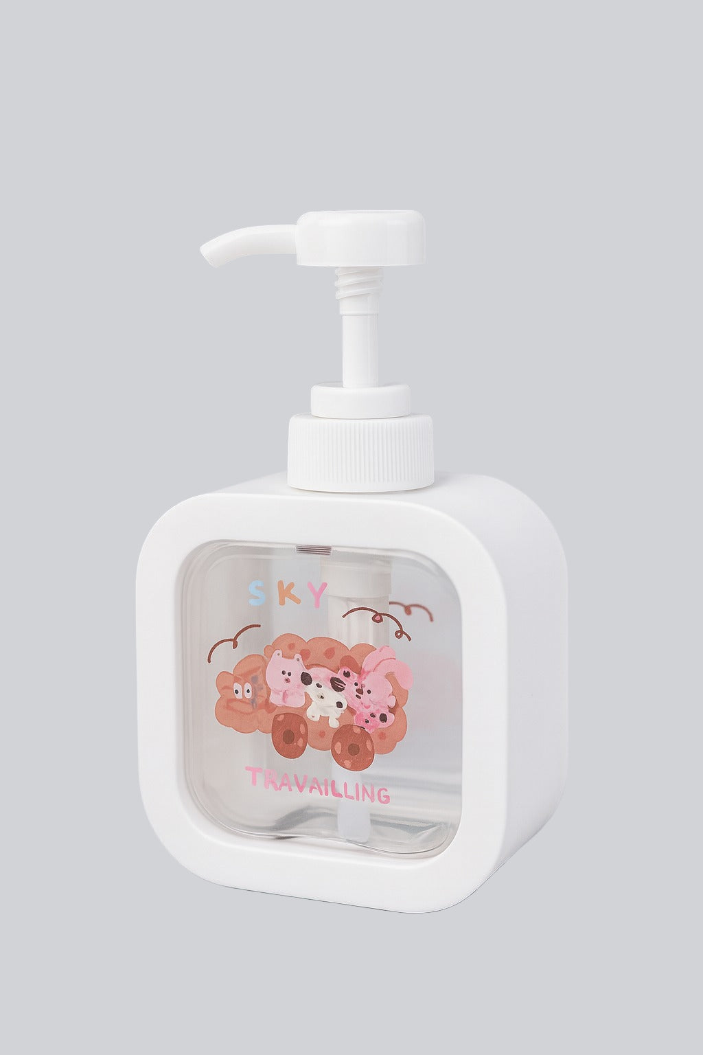 Soap Dispenser - Cartoon Design - White