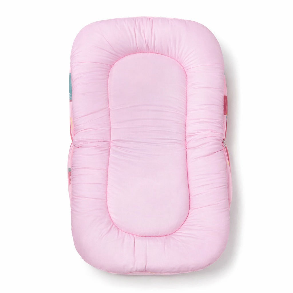 Baby Bedding Set With Mosquito Net & Head Support Pillow - Sweet Jurassic