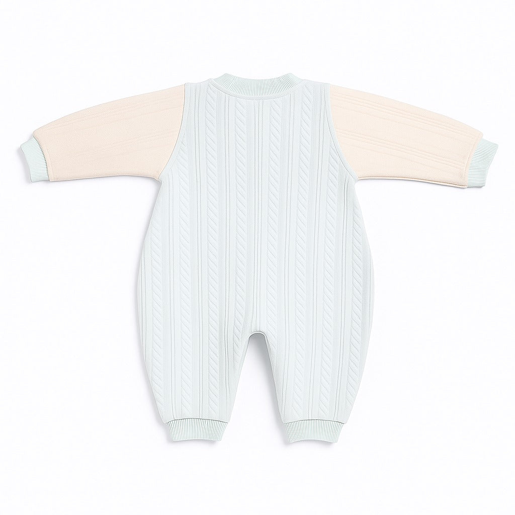 Romper With Snap Buttons - Mint Trunk
