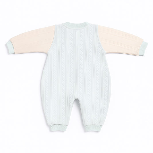 Romper With Snap Buttons - Mint Trunk