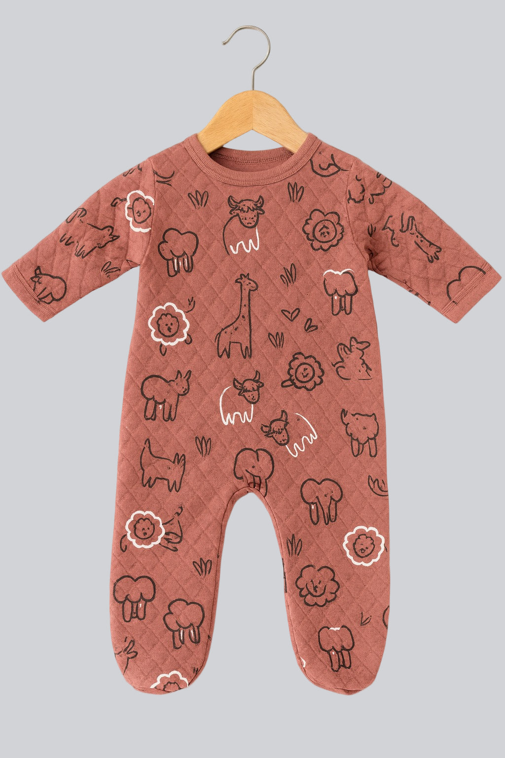 Quilted Sleepsuit - Forest Buddies