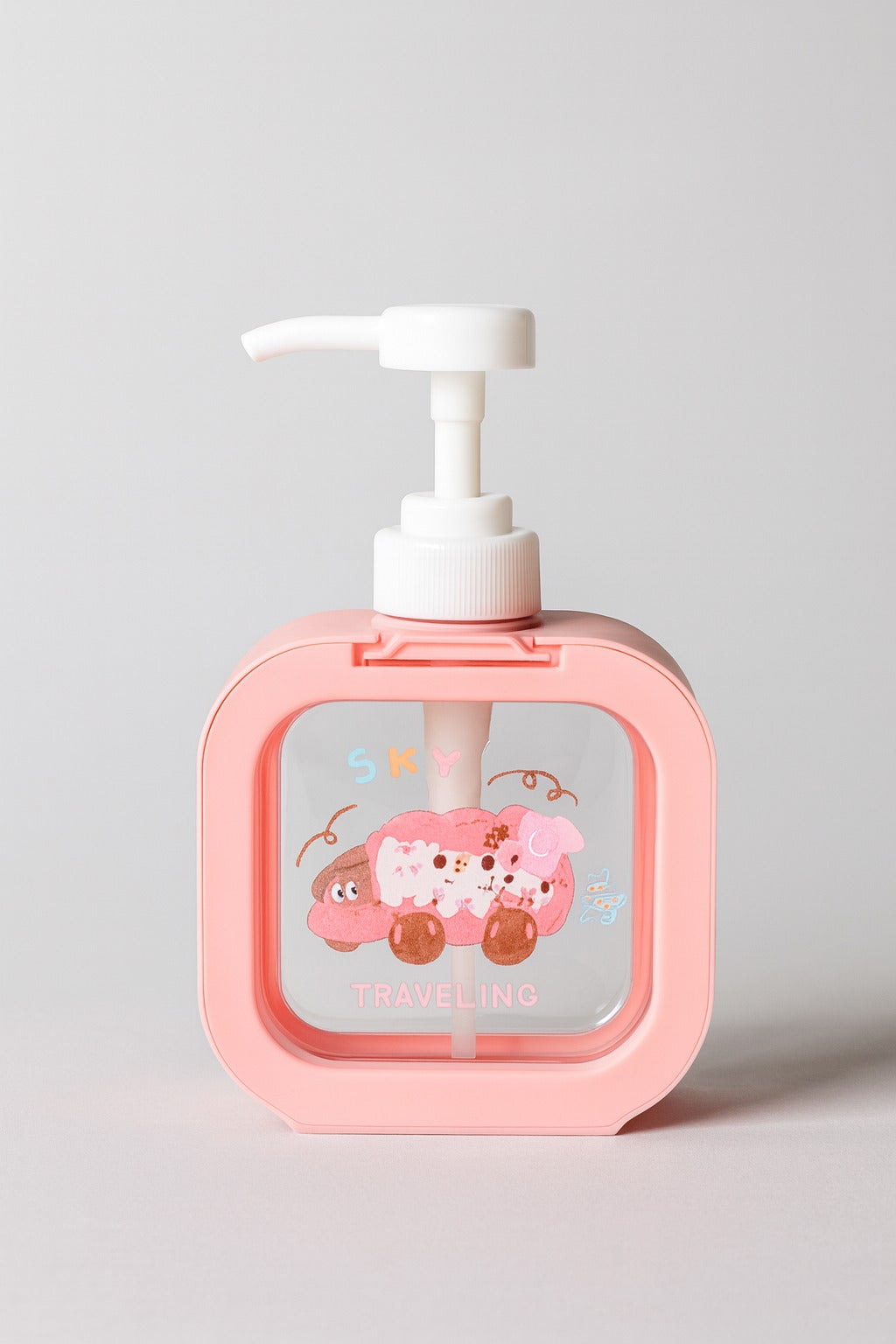 Soap Dispenser - Cartoon Design - Pink