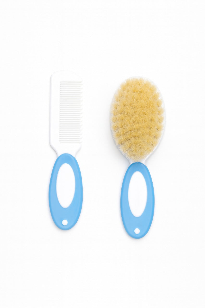 Baby Hair Brush & Comb Set - Blue