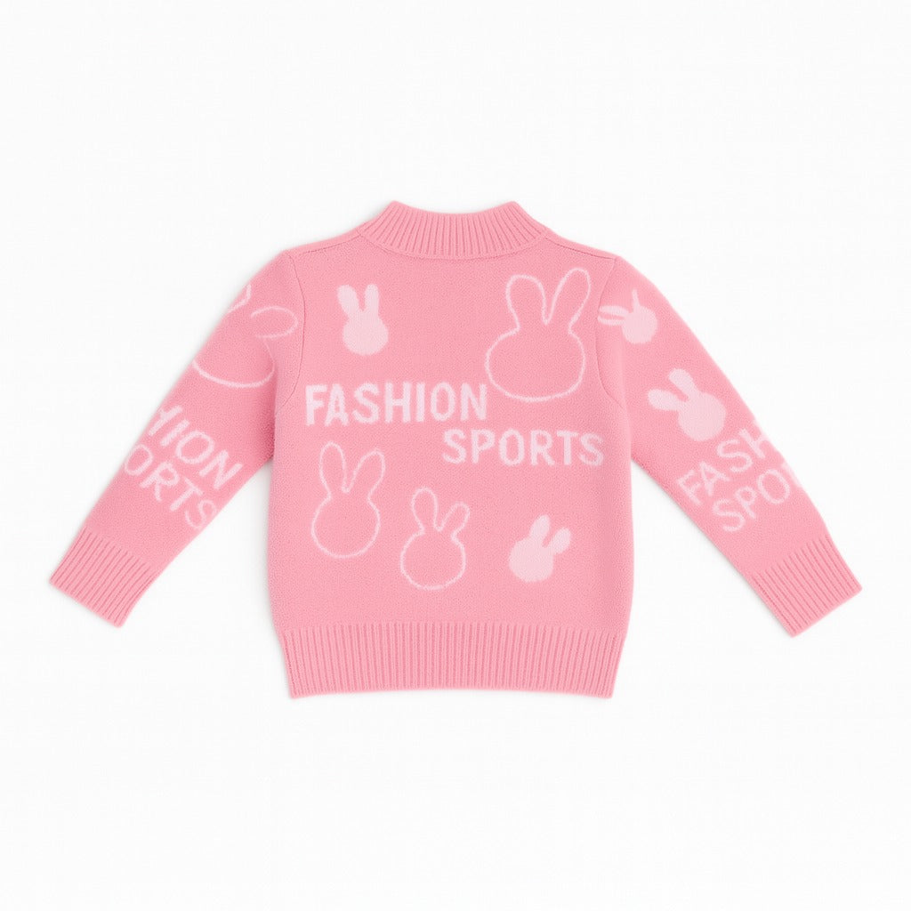 Knitted Baby Sweater  - Hoppy Heart