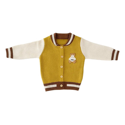 Knitted Sweater with Button - Maple Munchkin