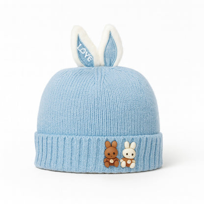 Woolen Bunny Beanie - Snowflake Hop