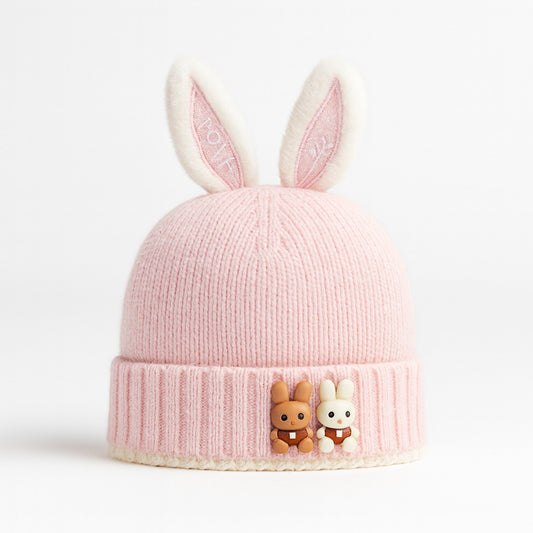 Woolen Bunny Beanie - Blossom Hop