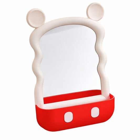 Children’s Decorative Mirror with Storage Space - White Mickey
