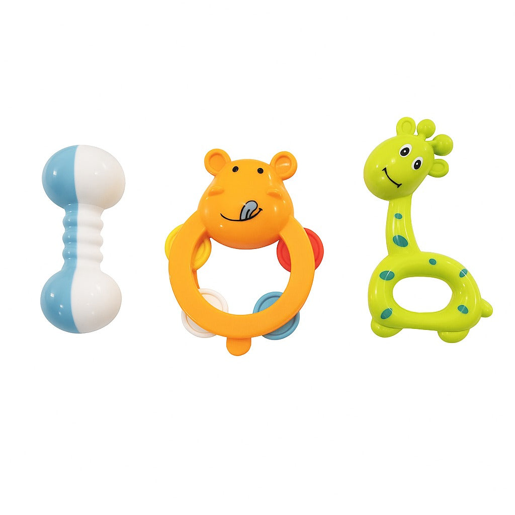 Baby Rattle Toy Set - Green Giraffe