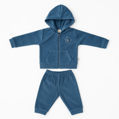 Winter Hoodie & Jogger Pants Co-ord Set - Blue Safari Friends